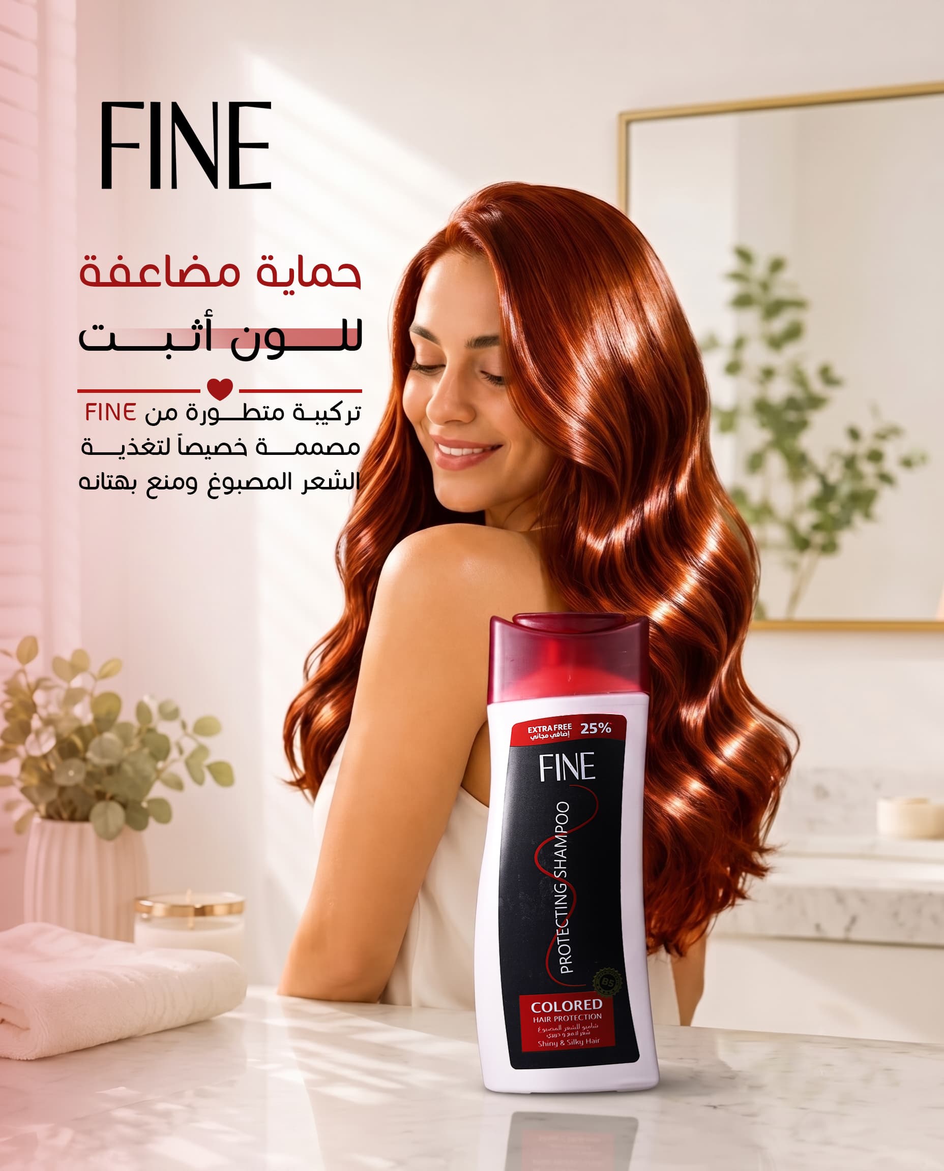FINE colored hair protecting shampoo poster